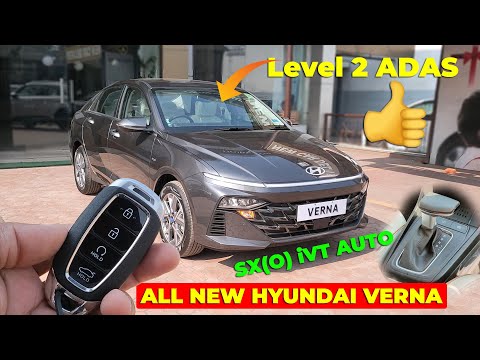 NEW HYUNDAI VERNA SX(O) iVT AUTOMATIC 2023 with Level 2 ADAS and Many Hi-Tech Features 👍👍