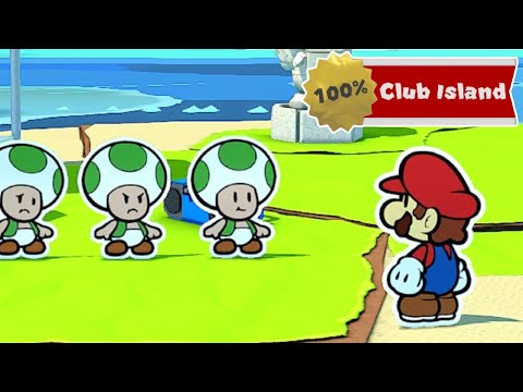 Paper Mario The Origami King - 100% Walkthrough - Club Island