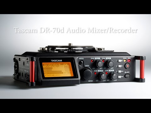 TASCAM DR-70D 4-Channel Audio Recorder for DSLR Cameras 2014 - Present - Black image 5