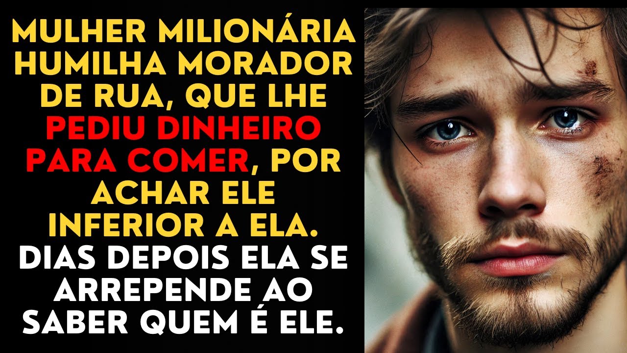 Mulher idosa milionária humilha jovem morador de rua, que lhe pediu dinheiro para comer...