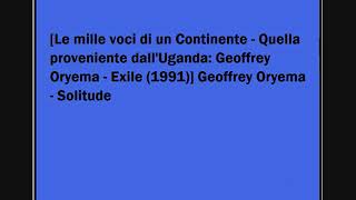 Geoffrey Oryema - Solitude