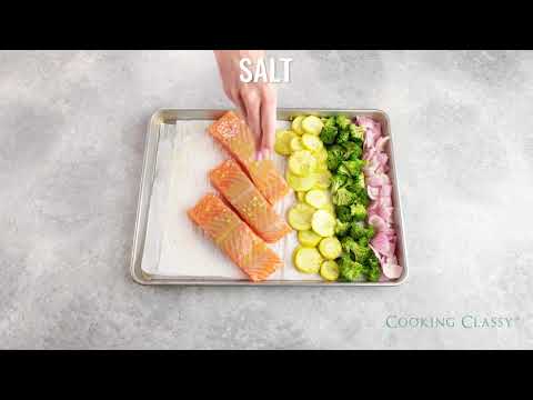 Sheet Pan Honey Mustard Salmon and Rainbow Veggies