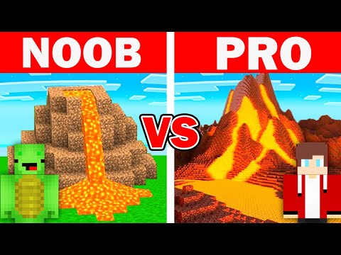 mikey_turtle - Mikey & JJ - NOOB vs PRO : VOLCANO in Minecraft - Maizen