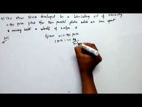 Problem from Newtons Law of Viscosity