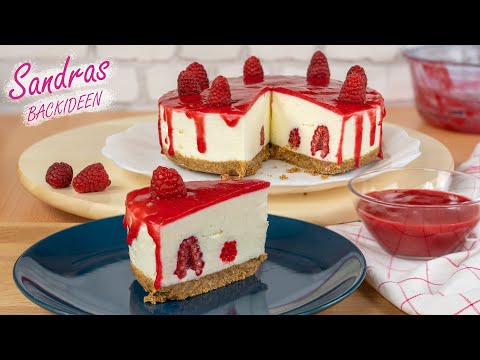 Himbeer-Frischkäse-Torte / Kühlschranktorte / Ohne Backen / Raspberry Cheesecake / No Bake Drip Cake