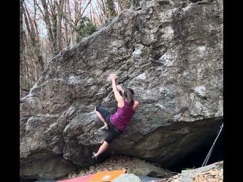 Mitosi cellulare 7a, Grono, Val Calanca Bouldering