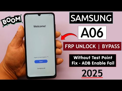 Samsung A06 Frp Bypass/Unlock Google Account Lock - ADB Enable Fail - 100% Working | 2025