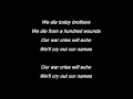 SAVE OUR SONS - Lyrics 