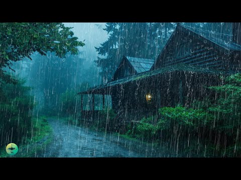 Fall Asleep INSTANTLY with Very Heavy Rain & Thunder Sounds on Roof at Night 😴 Deep Relaxation