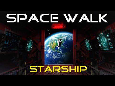 SpaceX Astronauts Space Walk Outside Starship (Animation / CGI)