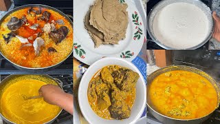 How to cook the Easiest Egusi soup for a large family using green vegetable 🥬