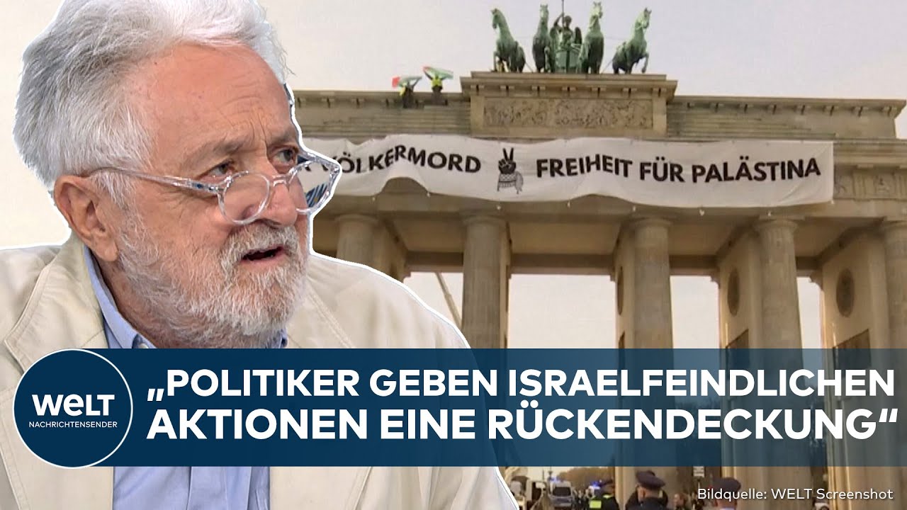 BERLIN: Extremisten klettern auf Brandenburger Tor - „Solidarität mit Israel wird zur Staatskrise“