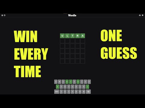 HOW TO WIN WORDLE ON THE FIRST GUESS EVERY TIME