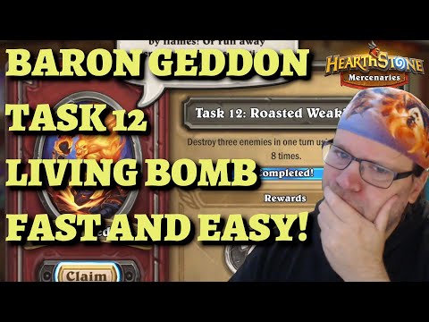 How to Complete Geddon Task 12 Destroy Three Enemies Using Living Bomb (Hearthstone Mercenaries)