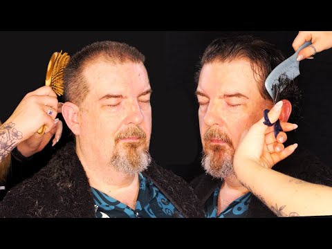 Real ASMR Haircut by Ashlyn 💕 First Time Cutting Hair 😱 Scalp Massage, Real Male Haircut, Whispers