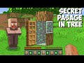 Why VILLAGER HIDE SECRET PASSAGE IN TREE WITH SUPER EMERALD ITEMS In Minecraft SECRET BASE