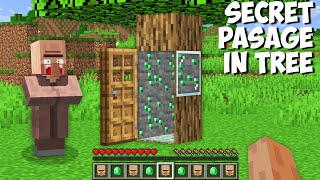 Why VILLAGER HIDE SECRET PASSAGE IN TREE WITH SUPE