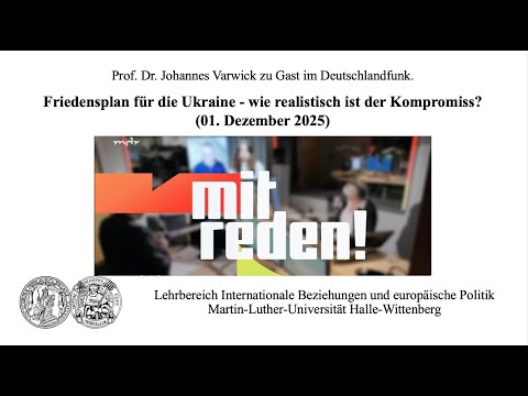 Prof. Dr. Johannes Varwick zu Gast bei MDR Aktuell Video-Thumbnail von YouTube