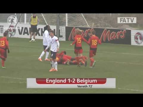 England U17s vs Belgium 1-2, goals and highlights