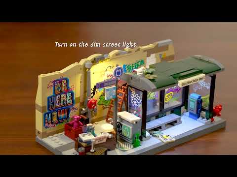 Vidéo Lumibricks Street Fusion 19004 : Abribus Graffiti