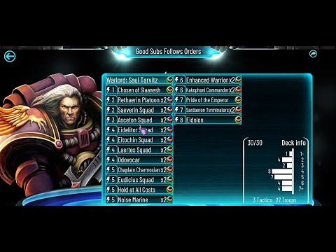 Th-MEME Ladder 66: "Good Subs Follow Orders" (Saul Tarvitz) - Horus Heresy Legions