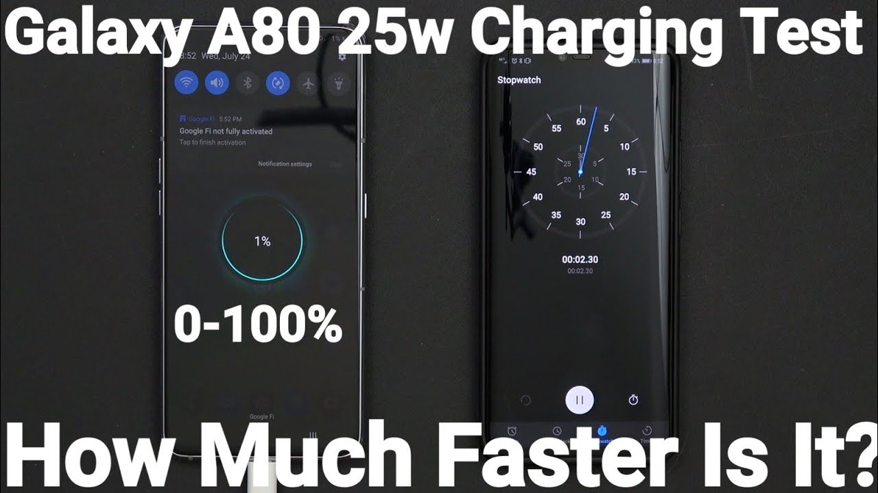 Samsung Galaxy A80 Charging Speed  Test, How Does The New 25w Charger Do?