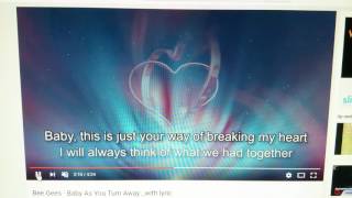 Bee Gees   Baby As You Turn Away 1975