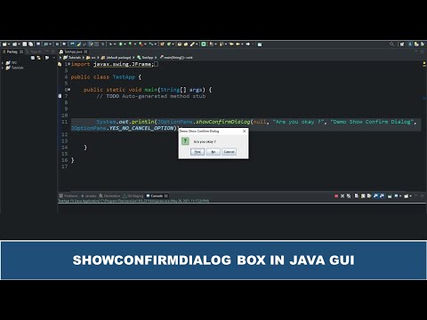 Java GUI Crash Course Tutorial #2   showConfirmDialog Box