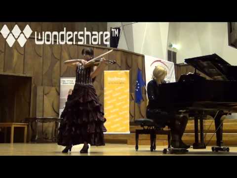 Elena Kawazu Plays Lalo Symphonie Espagnole 1st Movement w/Alina Artemyeva(Wieniawski Comp)
