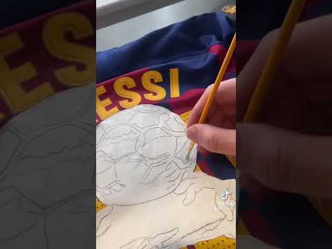 I Painted Lionel Messi on a Barcelona T-Shirt 🇦🇷🎨