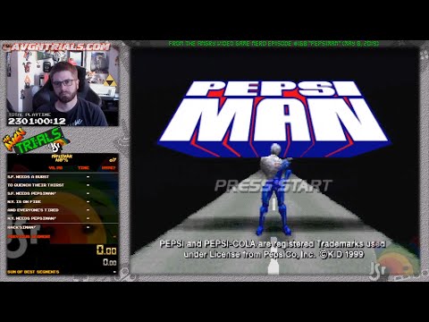 #186: Pepsiman Speedrun (any%) in 22:48! | The AVGN Trials of JSR