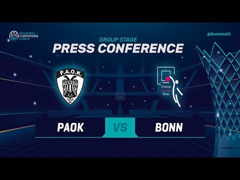PAOK v Telekom Baskets Bonn - Press Conference - Basketball Champions League 2018-19