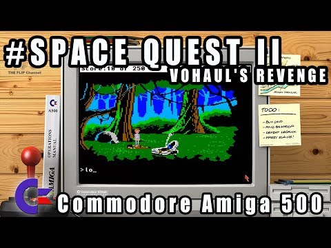 Space Quest II: Vohaul's Revenge - Commodore Amiga 500 Gameplay Demo