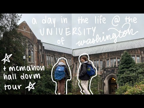 a day in the life of a university of washington student 💜 | mcmahon hall dorm tour!