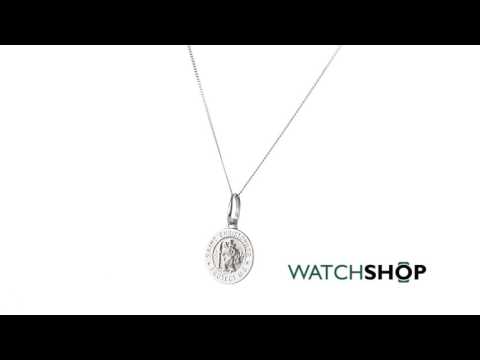 Jewellery Essentials Ladies' 9ct White Gold St Christopher Pendant (AJ-14400060)
