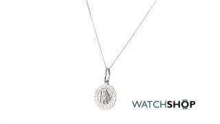 Jewellery Essentials Ladies' 9ct White Gold St Christopher Pendant (AJ-14400060)