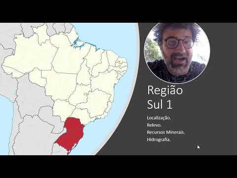 Região Sul 1 - Localização, Relevo, Recursos Minerais e Hidrografia.