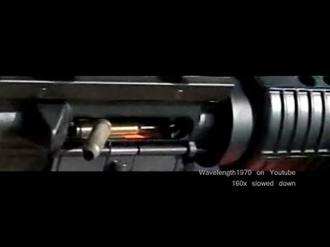 AR15 bolt carrier+ejection in super-slow motion 1200fps