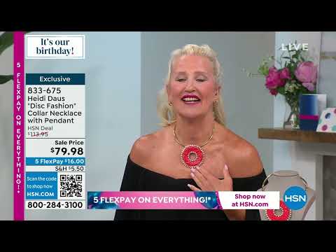 Heidi Daus "Disc Fashion" Collar Necklace with Enhancer ...