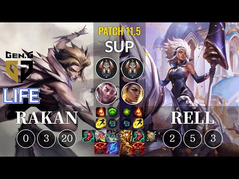 GEN Life Rakan vs Rell Sup - KR Patch 11.5