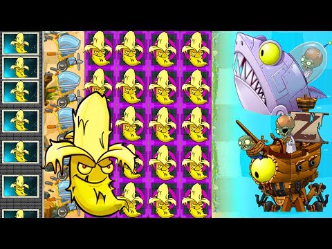Plants vs Zombies 2 Mod: BANANA LAUNCHER vs ALL ZOMBOSS FIGHT!