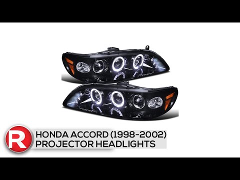 Spec-D Projector Headlights Honda Accord (98-02) w/ Dual LED Halo Black  Chrome - DIY Install How To