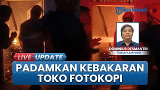 Damkar Lampung Selatan Padamkan Api yang Melahap Toko Fotokopi di Kalianda, Pemilik Rugi Rp200 Juta