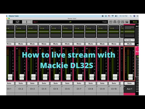 How to Stream live with Mackie DL32S .