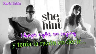 She & Him - Oh no , not my baby - Lyrics / Traducción al español