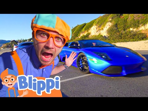 Blippi Drives a SPORTS CAR! 🏎️| Learning & Racing | Educational Vehicle Videos For Kids