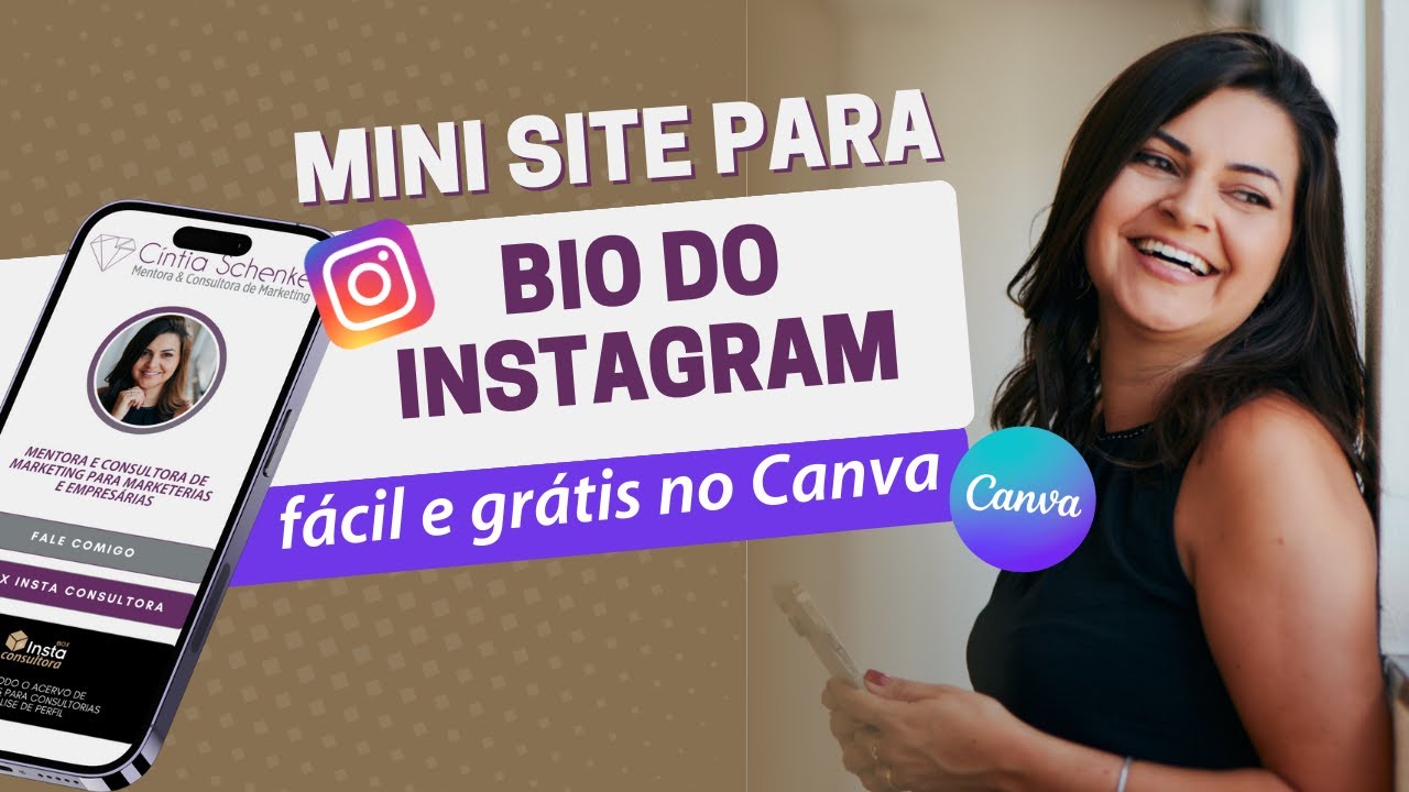 Como criar um LINK DA BIO PERSONALIZADO para o Instagram no Canva