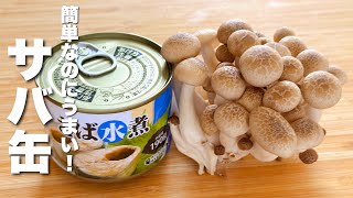 【サバ缶の簡単レシピ】しめじと煮込むだけ！簡単うますぎる。
