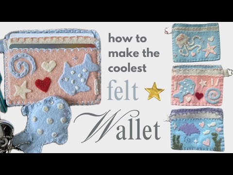 diy felt wallet: a beginner-friendly sewing tutorial (˶˃ ᵕ ˂˶) .ᐟ.ᐟ