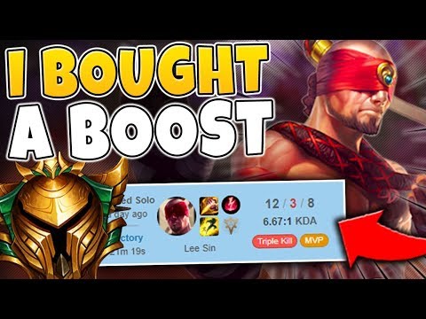 I BOUGHT A BOOST AND PRETENDED TO BE A GOLD LEE SIN MAIN (PRICELESS) - League of Legends